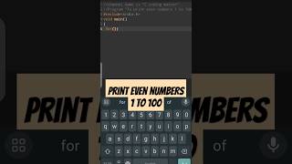 Print even numbers between 1and 100c coding master [upl. by Dream235]