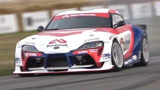 Piotr Wiecek 2JZ Toyota Supra A90  Drifting at Goodwood FOS 2023 [upl. by Eleda]