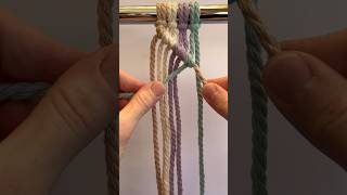 How to Tie a Diagonal Clove Hitch Knot left to right in Macrame macrametutorial [upl. by Leiva]