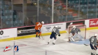 WATCH Vit Zahejsky scores Michigan goal during Kamloops Blazers training camp [upl. by Voletta]