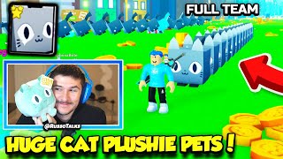 They Traded Me A FULL TEAM Of HUGE CAT PLUSHIE PETS In Pet Simulator X And ITS SO OP Roblox [upl. by Triplett]