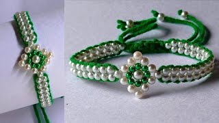 Diy easy bracelet  How to make bracelet  Bracelet making ideas at home [upl. by Laeynad]