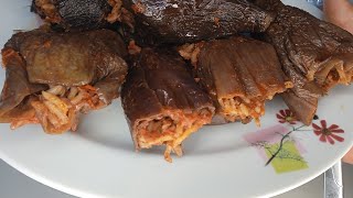 BOL NANELİSUMAKLİNAR EKSİLİ KURU PATLİCAN DOLMASI❗YEMEGE DOYAMADİM❗ELLERİME SAGLİK😋😀 [upl. by Nuawtna636]