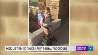 Tongue tied boy speaks in full sentences minutes after dental procedure [upl. by Syla882]