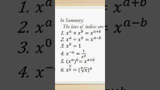 The laws of Indices watch full video on my channel maths fypシ゚viral education [upl. by Newton]