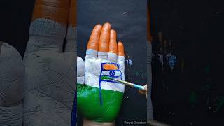 tricolour painting on my palm l love my flag [upl. by Laval]