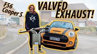 F56 Cooper S Remus VALVED EXHAUST Install  Crazy Difference [upl. by Alaekim]