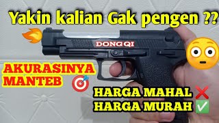 Review Airspring murah HK DONG QI P308  PISTOL MAINAN BB 6MM [upl. by Nauqat61]