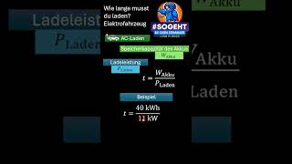 Effiziente Elektromobilität Wie man die Ladezeit eines Elektroautos berechnet [upl. by Savvas]