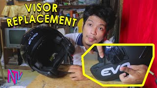 HOW TO CHANGE VISOR OF EVO HELMETS EVORX7 [upl. by Massingill886]