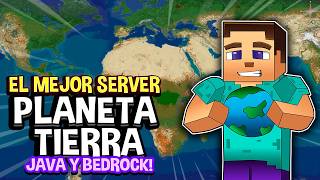 ✅EL MEJOR SERVIDOR SURVIVAL de Minecraft del PLANETA TIERRA a ESCALA REAL 121 Java y Bedrock🤩🔥 [upl. by Magnien]