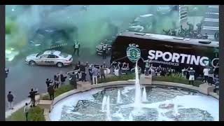 Receção à equipa do Sporting em Faro 💚💚💚  Ultras Sporting [upl. by Semaj]