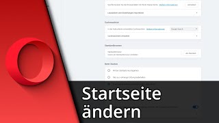 Opera Startseite ändern  Startseite in Opera einrichten ✅ Tutorial [upl. by Nyrahtak523]