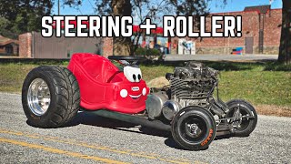 Cozy Coupe Go Kart Build Pt 2  Rolling Chassis [upl. by Knowland]