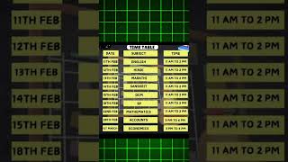 12th board time table 2025 shorts [upl. by Ahsinel442]