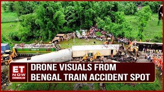 Kanchenjungha Express Accident Drone Footage Reveals Extent of Damage 8 Dead Over 20 Injured [upl. by Pudendas]