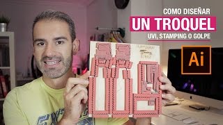 Como diseñar un troquel UVI stamping o golpe en Illustrator  Marco Creativo [upl. by Runstadler]