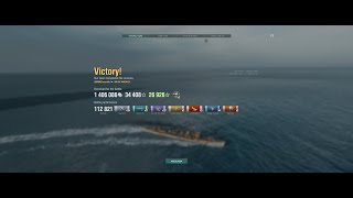 World of Warships  lucky round in ranked  Harekaze [upl. by Klement861]