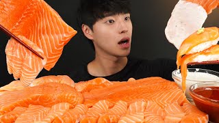 연어 한입 먹방 모음집🐟 땅규 통연어 먹방 SALMON MUKBANG サーモン лосось ASMR EATING SOUNDS [upl. by Meraree]