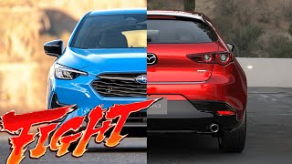 2024 Subaru Impreza VS 2024 Mazda 3  A Battle Between Two AWD Hot Hatches [upl. by Magee411]