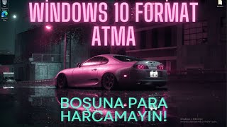 Windows 10’da USBSD Olmadan Format Atma [upl. by Britney]