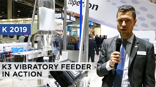 Coperion KTron at K 2019  New innovative Vibratory Feeder [upl. by Foah]