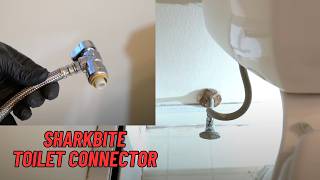 Fix Leaky Toilet Valve with SharkBite Click Seal Angle Stop Toilet Connector [upl. by Kcirdehs]