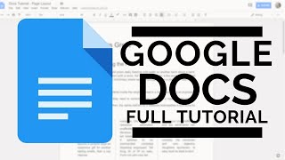 Google Docs  Full Tutorial [upl. by Eaj]