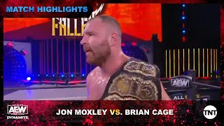 Jon Moxley Battles Brian Cage in AEW World Championship Match [upl. by Tolland]