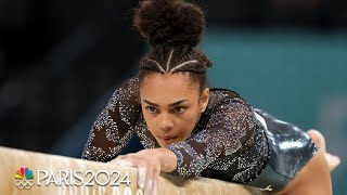 Hezly Rivera fights through beam in Olympic debut in Paris  Paris Olympics  NBC Sports [upl. by Chiquita]