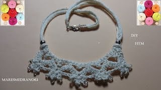 Gargantilla a crochet con trapillo [upl. by Drue]