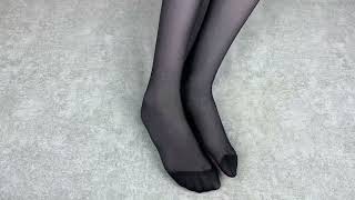 The friction sound of black nylon beautiful feet Stockings  Lace  Black Silk  nylon  pantyhose [upl. by Chobot694]