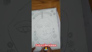 Maa durga drawing 🙏 step by step shorts maadurga shortsfeed drawing [upl. by Valerye]