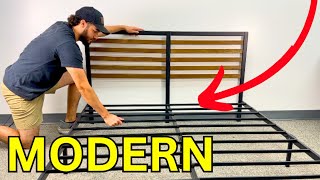 How To Assemble Zinus Kai Bamboo Metal Platform Bed Frame [upl. by Nylzzaj758]