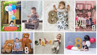 Baby photoshoot ideas at home ll monthly baby photoshoot at home ll monthly birthday photography [upl. by Zoba]