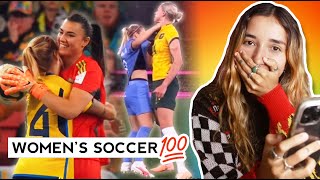 Reacting to Womens Football ⚽ arguably a lesbian thirst trap in itself [upl. by Sivar]