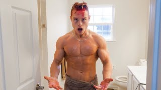 DYEING MY FRIENDS HAIR RED PRANK SO MAD [upl. by Vernice]