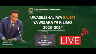 HOTUBA YA BAJETI YA WIZARA YA KILIMO 2023  2024 [upl. by Eremihc]