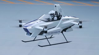 Toyotas SkyDrive  the 1st human piloted quotdronequot is here [upl. by Assilev]