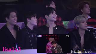 171201 EXO Taemin Wanna One NCT reaction to BTS  DNA MAMA 2017 [upl. by Siulegroj951]