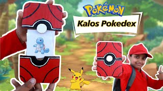 How to make Kalos Pokedex with Cardboard  Easy Pokemon Craft Idea  Easy Craft Back to School Idea [upl. by Nohs]