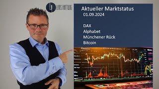 Aktueller Marktstatus DAX  Alphabet  Münchener Rück  Bitcoin [upl. by Kwabena]