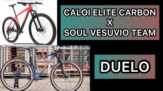 SOUL VESUVIO TEAM CARBONO X CALOI ELITE CARBON SPORT 2021  DUELO DAS CARBON  falandodebike mtb [upl. by Gainer]