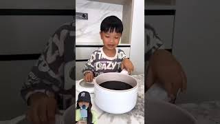 ADEK BUAT ES JELLY SUSU KURA KURA ⁉️MANIS SEGER BANGET 😱😍shorts funny dubbing [upl. by Ackler]