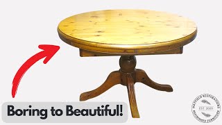 HOW TO MAKEOVER a BORING Pine Dining Table [upl. by Noram350]