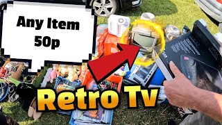 RETRO TV Only 50p  Hemswell Carboot Sale  Uk eBay Reseller [upl. by Brinn]