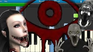 Eyes the Horror Game Theme Song Piano Synthesia Tutorial [upl. by Niliac366]