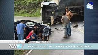 Fuerte accidente de tránsito sobre carretera que de Las Placitas lleva a San Jorge en San Miguel [upl. by Lyrpa299]