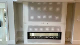 Watch the installation of a double sided gas fireplace [upl. by Woodcock245]