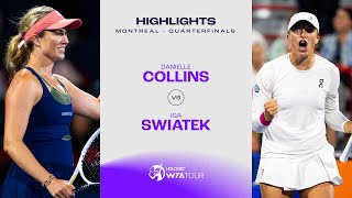 Iga Swiatek vs Danielle Collins  2023 Montreal Quarterfinals  WTA Match Highlights [upl. by Narib394]